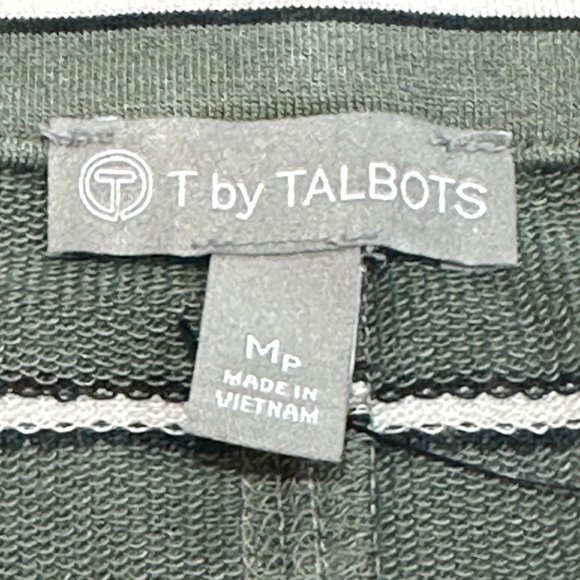 T By Talbots T Shirt Jersey Green Striped Dress Size Medium Petite NEW With Tags - Picture 7 of 10